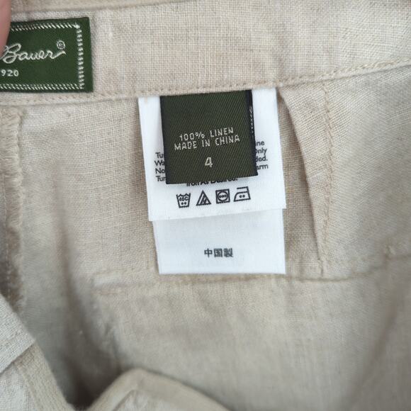 Eddie Bauer Pants Womens 4 Pure Linen High Rise Wide Leg Lagenlook Minimalist - Picture 9 of 10